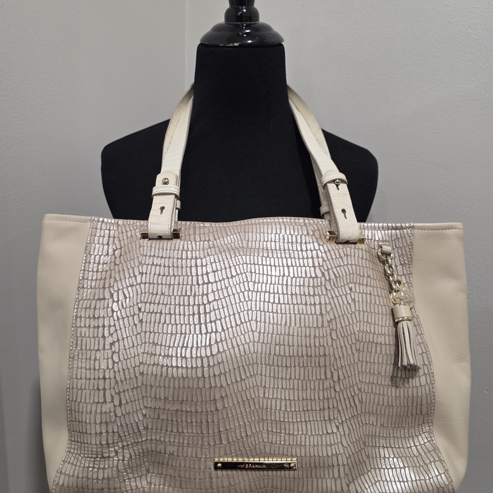 Elegant Cream Designer Tote Bag